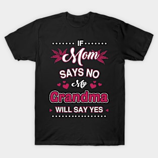 If Mom say No, My Grandma will say Yes T-Shirt